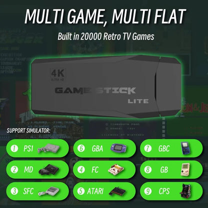 DATA FROG Retro Video Game  2.4G Wireless Console Game Stick